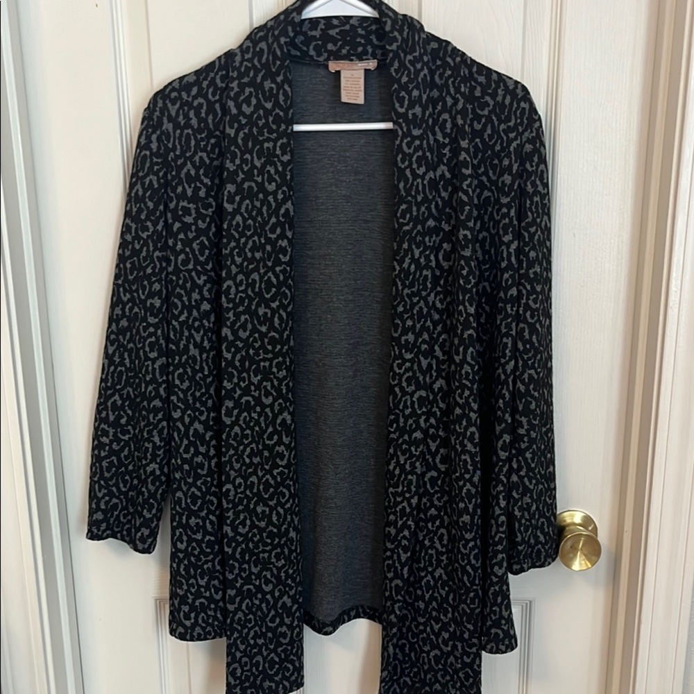 “Wear it” Leopard Print Open Front Cardigan
